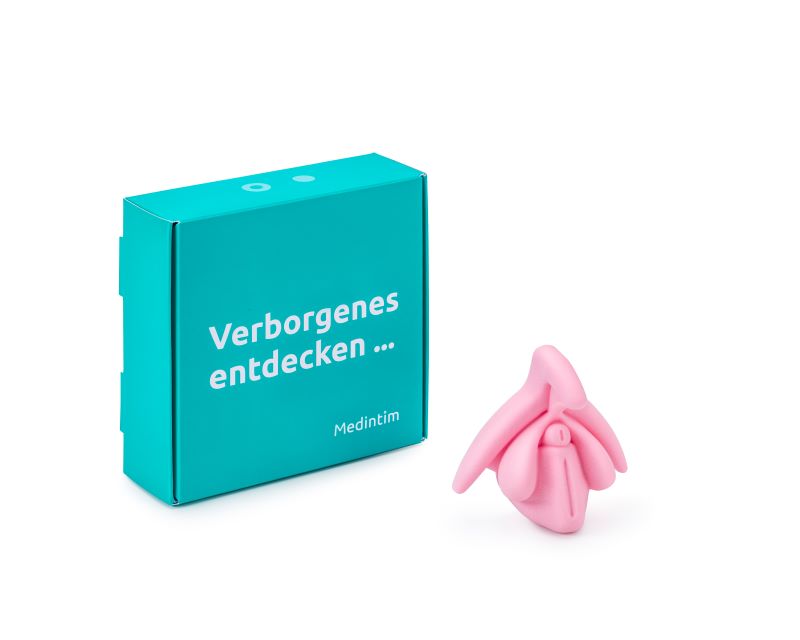 Clitoris Plus | 1:1-Modell in rosa mit Verpackung